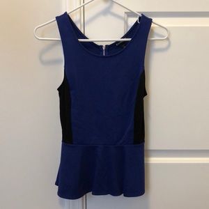 Women’s peplum sleeveless top. Size XS
